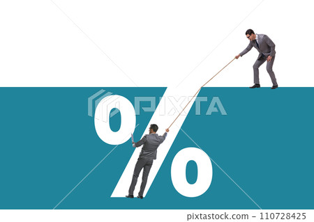 Business concept of high percent on debt and loan 110728425