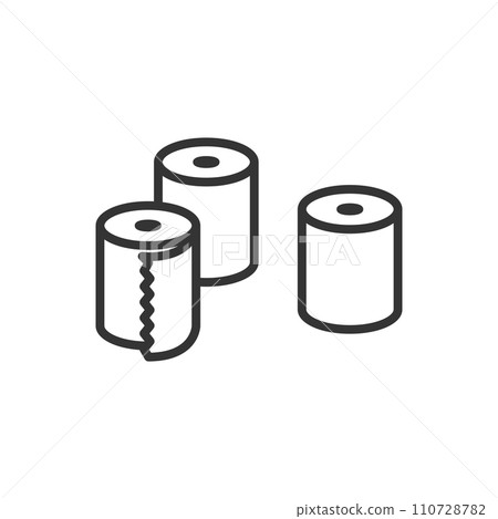 Illustration image of toilet paper disaster prevention goods 110728782