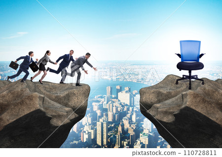 Business people competing for promotion Business people competing for promotion 110728811