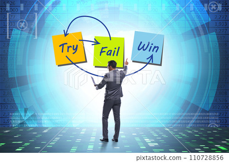 Business concept of try fail win 110728856