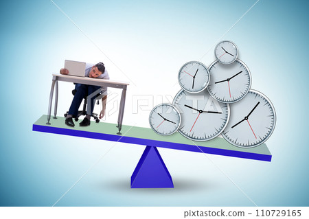 Businessman in deadline and time pressure concept 110729165
