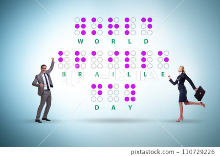 Concept of world braille day 110729226