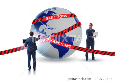 Concept of global political and economic sanctions Concept of global political and economic sanctions 110729488