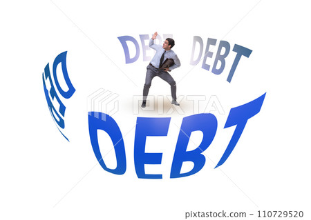 Debt and loan concept with businessman Debt and loan concept with businessman 110729520