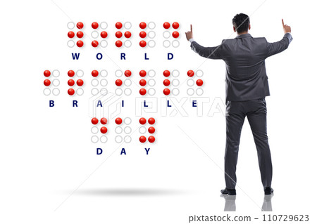Concept of world braille day 110729623