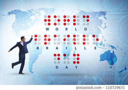 Concept of world braille day 110729631