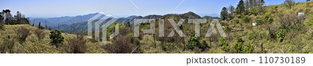 Tanzawa in spring, Tanzawa main stream, Ryugababa rest area panoramic photo Tanzawa in spring, Tanzawa main stream, Ryugababa rest area panoramic photo 110730189