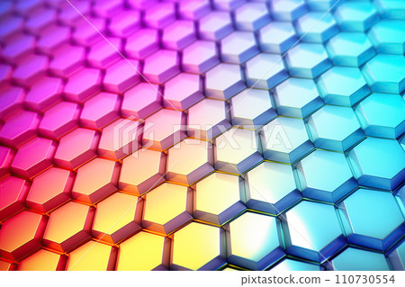 Gradient Honeycomb Convex Pattern background 110730554