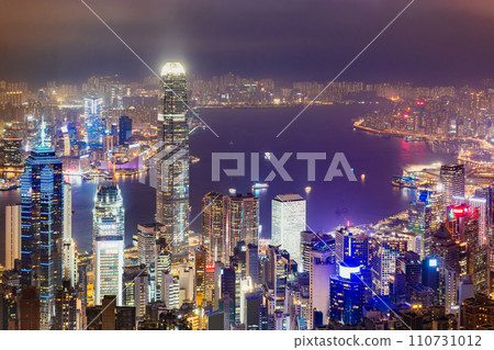 Hong Kong Million Dollar Night View View from Victoria Peak Hong Kong Million Dollar Night View View from Victoria Peak 110731012