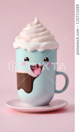 Kawaii cup of coffee drawing cartoon artwork Kawaii cup of coffee drawing cartoon artwork 110731089