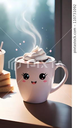 Kawaii cup of coffee drawing cartoon artwork Kawaii cup of coffee drawing cartoon artwork 110731092