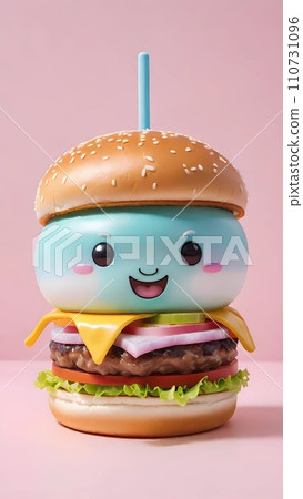 Kawaii tasty burger drawing cartoon artwork Kawaii tasty burger drawing cartoon artwork 110731096