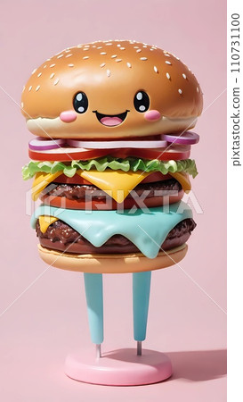 Kawaii tasty burger drawing cartoon artwork Kawaii tasty burger drawing cartoon artwork 110731100