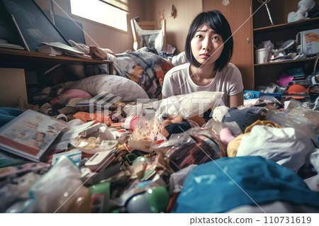 房間不整潔 AI 生成 110731619