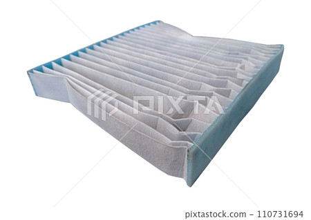 Close up of used car air filter was replaced. Close up of used car air filter was replaced. 110731694