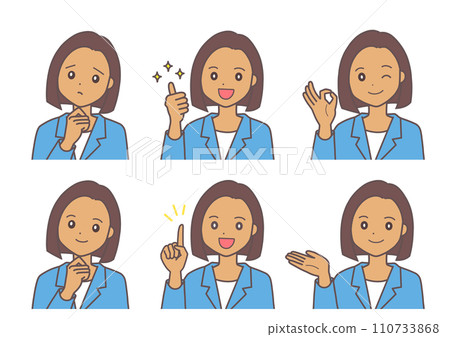Woman in suit pose set 110733868