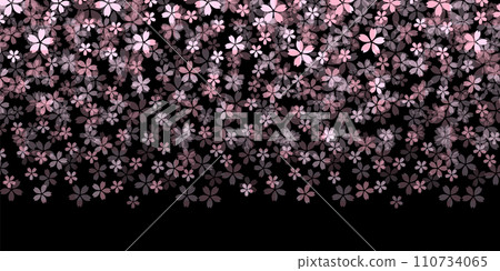 Cherry blossoms Japanese pattern watercolor background Cherry blossoms Japanese pattern watercolor background 110734065