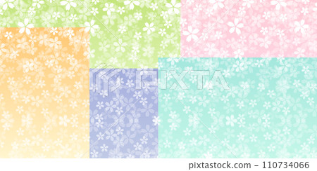 Cherry blossoms Japanese pattern watercolor background Cherry blossoms Japanese pattern watercolor background 110734066