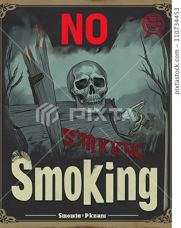retro no smoking poster 110734453