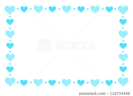 Light blue heart watercolor frame Light blue heart watercolor frame 110734488
