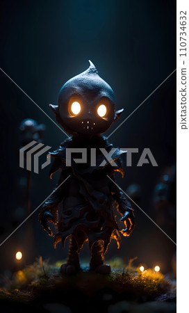 scary monster in dark room scary monster in dark room 110734632