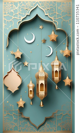 islamic background with islamic ornament islamic background with islamic ornament 110735341