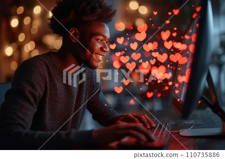 AI-generated content. single person use online dating app service for chat and web network pragma 110735886