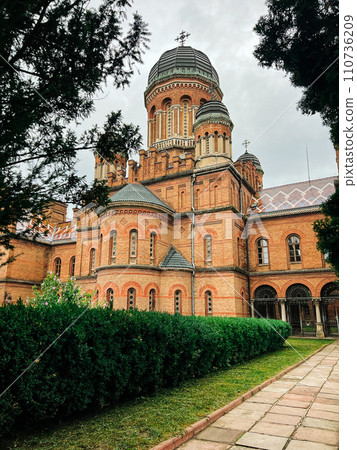 Old Seminarska Church in national Yuriy Fedkovych university of Chernivtsi. Travel destination in Old Seminarska Church in national Yuriy Fedkovych university of Chernivtsi. Travel destination in 110736209