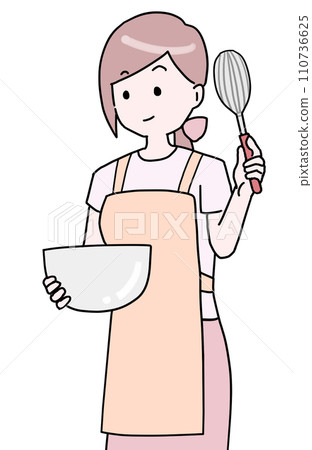 一個女人用攪拌器煮飯 110736625