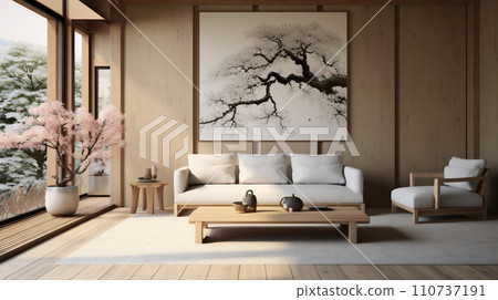 豪華日式房間 日式房屋 AI 生成圖像 110737191