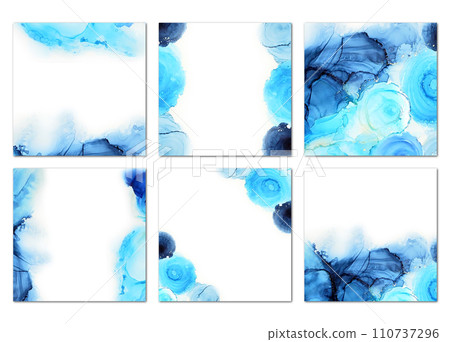 酒精墨水藝術_圖形_藍色 110737296