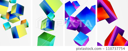 Flying 3d shapes, cubes and other geometric elements background design for wallpaper, business card, cover, poster, banner, brochure, header, website Flying 3d shapes, cubes and other geometric elements background design for wallpaper, business card, cover, poster, banner, brochure, header, website 110737754