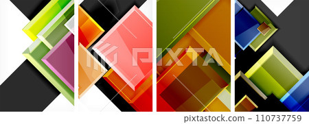 Color glass glossy square composition poster set for wallpaper, business card, cover, poster, banner, brochure, header, website Color glass glossy square composition poster set for wallpaper, business card, cover, poster, banner, brochure, header, website 110737759