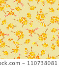Floral pattern, freesia seamless pattern, spring illustration, textile, wallpaper, wrapping paper, 110738081