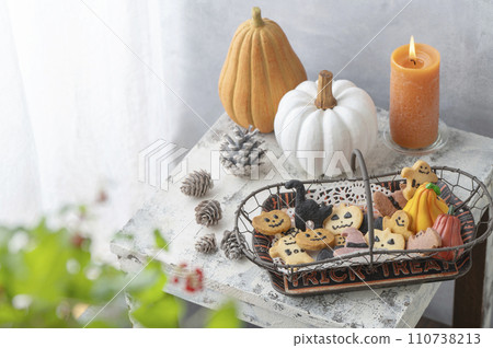 Halloween decorations and cookies Halloween decorations and cookies 110738213