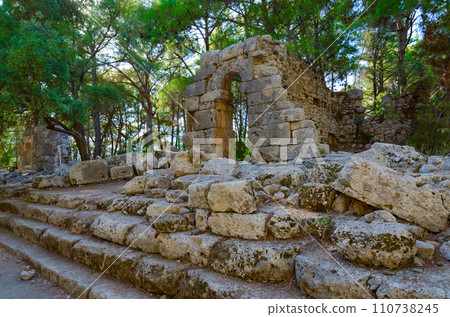 Ruins of ancient city of Phaselis near Camyuva, Turkey 110738245