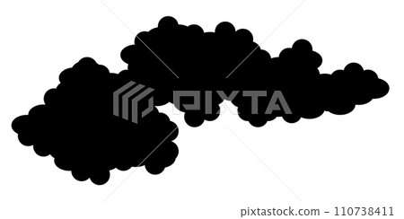 Clouds sea of clouds silhouette icon Clouds sea of clouds silhouette icon 110738411