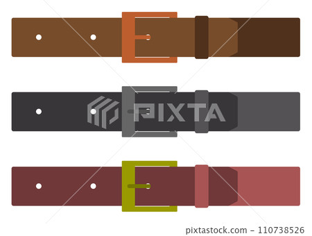 穿過褲子的皮帶插圖 110738526