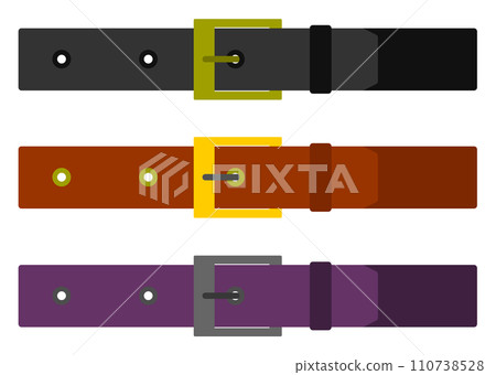 Illustration of a leather belt that goes through pants Illustration of a leather belt that goes through pants 110738528