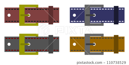Illustration of a leather belt that goes through pants Illustration of a leather belt that goes through pants 110738529