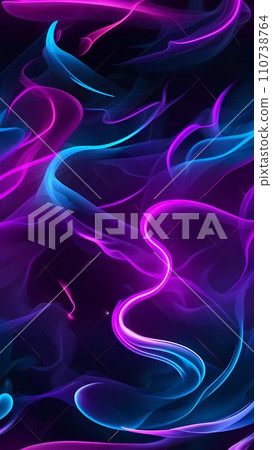 Neon colorful abstract smoke wallpaper background 110738764