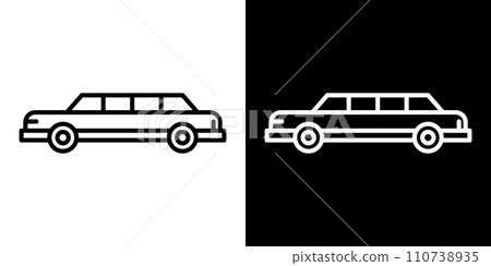 簡單的豪華轎車圖標 110738935