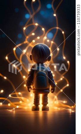 glowing abstract figure to background 110739333
