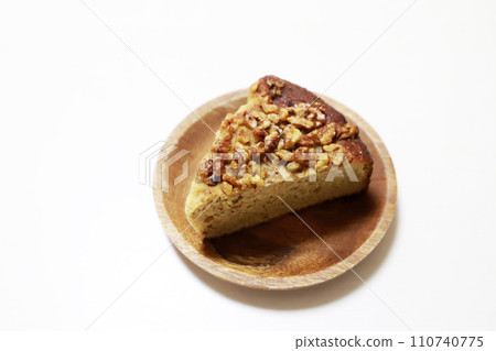 Pound cake with lots of walnuts 110740775