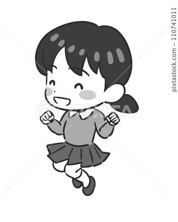 一個孩子跳躍的插圖 一個孩子跳躍的插圖 110741011
