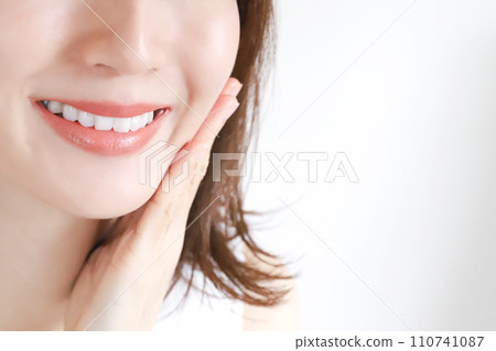 Woman's smile skin care image 110741087