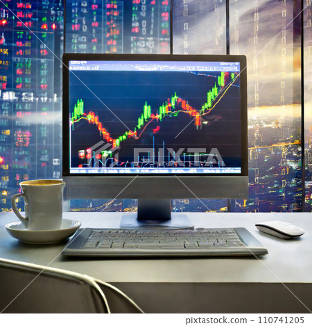 顯示器上顯示統計圖表 顯示器上顯示統計圖表 110741205