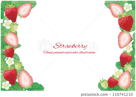 草莓寫實插畫框架 110741210
