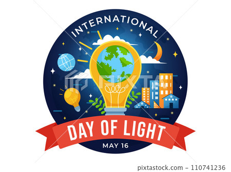 International Day of Light Vector Illustration on May 16 to the Importance Use of Lamp and Savings in Human Life in Flat Cartoon Background International Day of Light Vector Illustration on May 16 to the Importance Use of Lamp and Savings in Human Life in Flat Cartoon Background 110741236