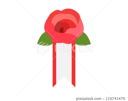 紅玫瑰胸章（胸飾） 110741479